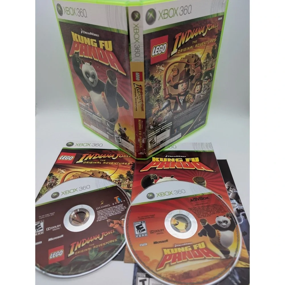 LEGO Indiana Jones and Kung Fu Panda Dual Pack (Microsoft Xbox 360) Complete
